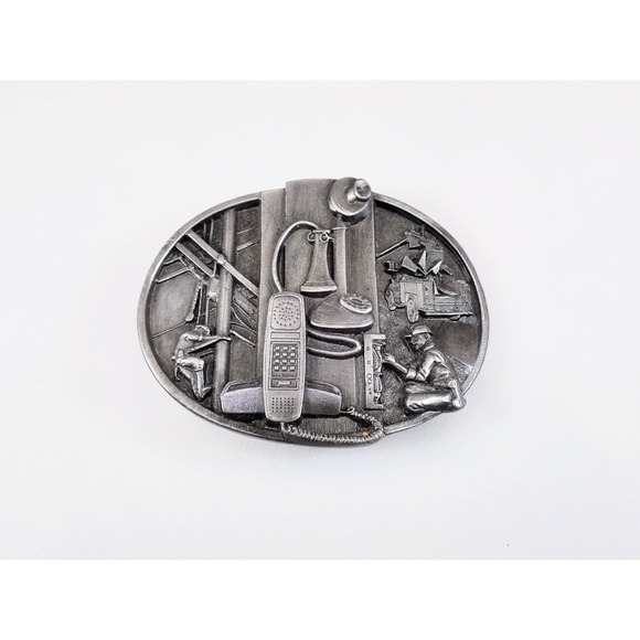 Siskiyou Buckle Co., Inc. Other - Vintage 1988 Siskiyou Belt Buckle American Communications Industry Telephone